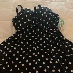 Torrid size 2 polka dot swimsuit